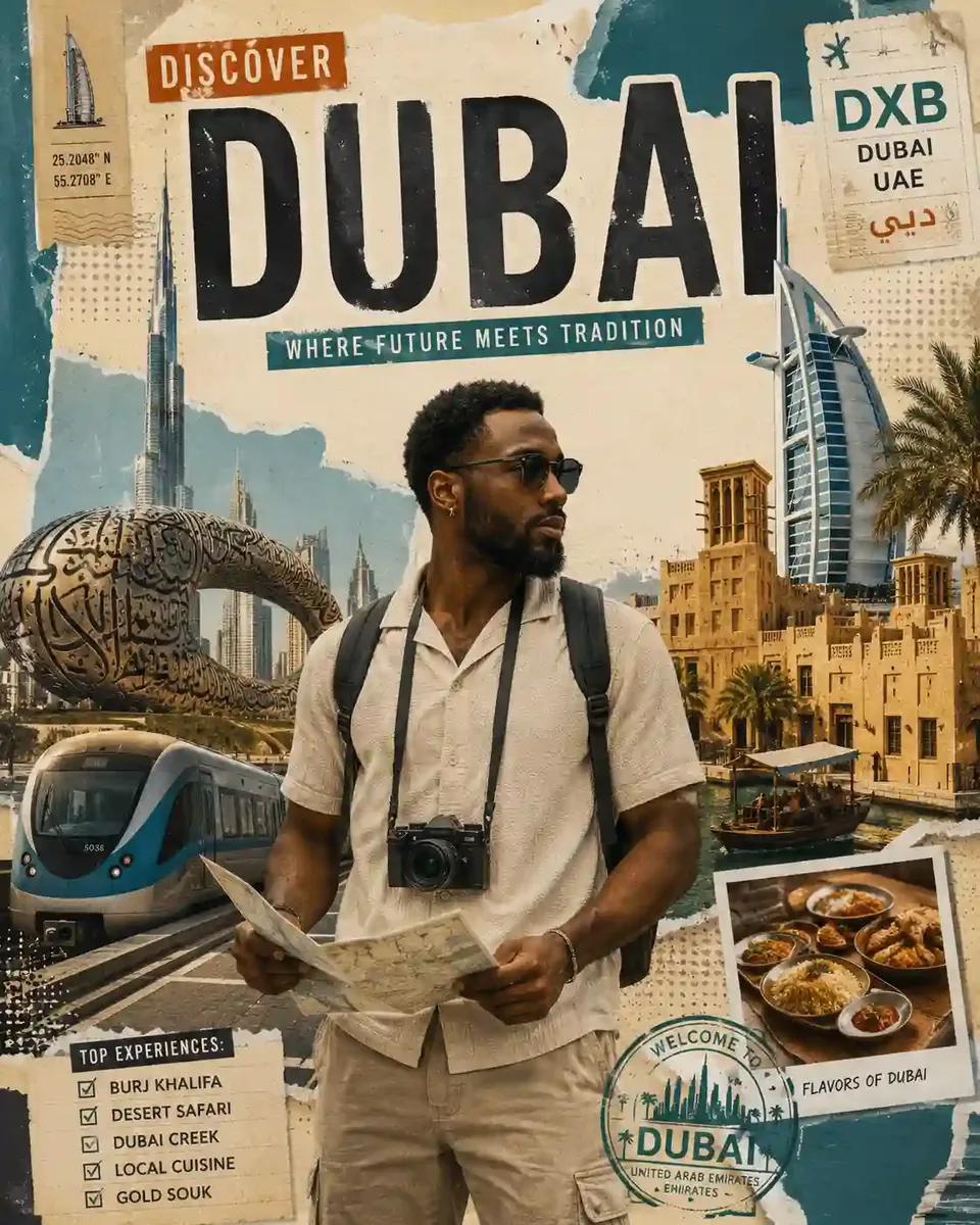 Travel Vlog Poster Generator preview