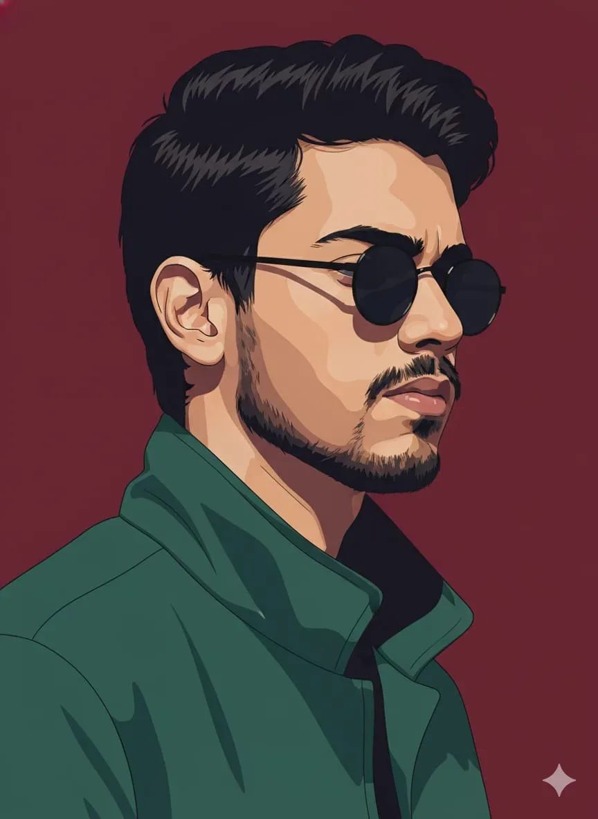 Vectorized Style Portrait AI Photo Prompt preview example result