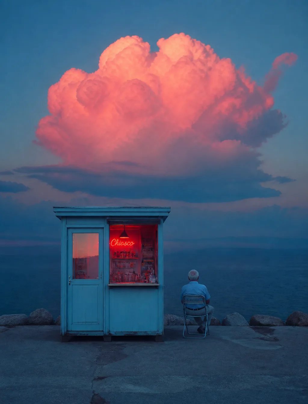 Vertical Surreal Minimalist Landscape Photography AI Photo Prompt generated preview
