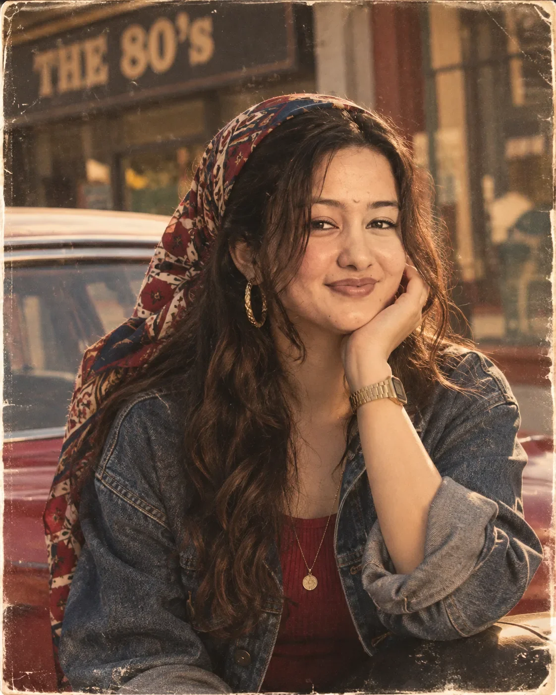 Vintage 80s Street Fashion Portrait preview example result