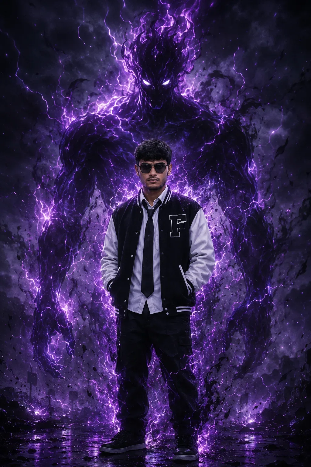 Violet Shadow: Rise Of The Dark Guardian AI Photo Prompt preview example result