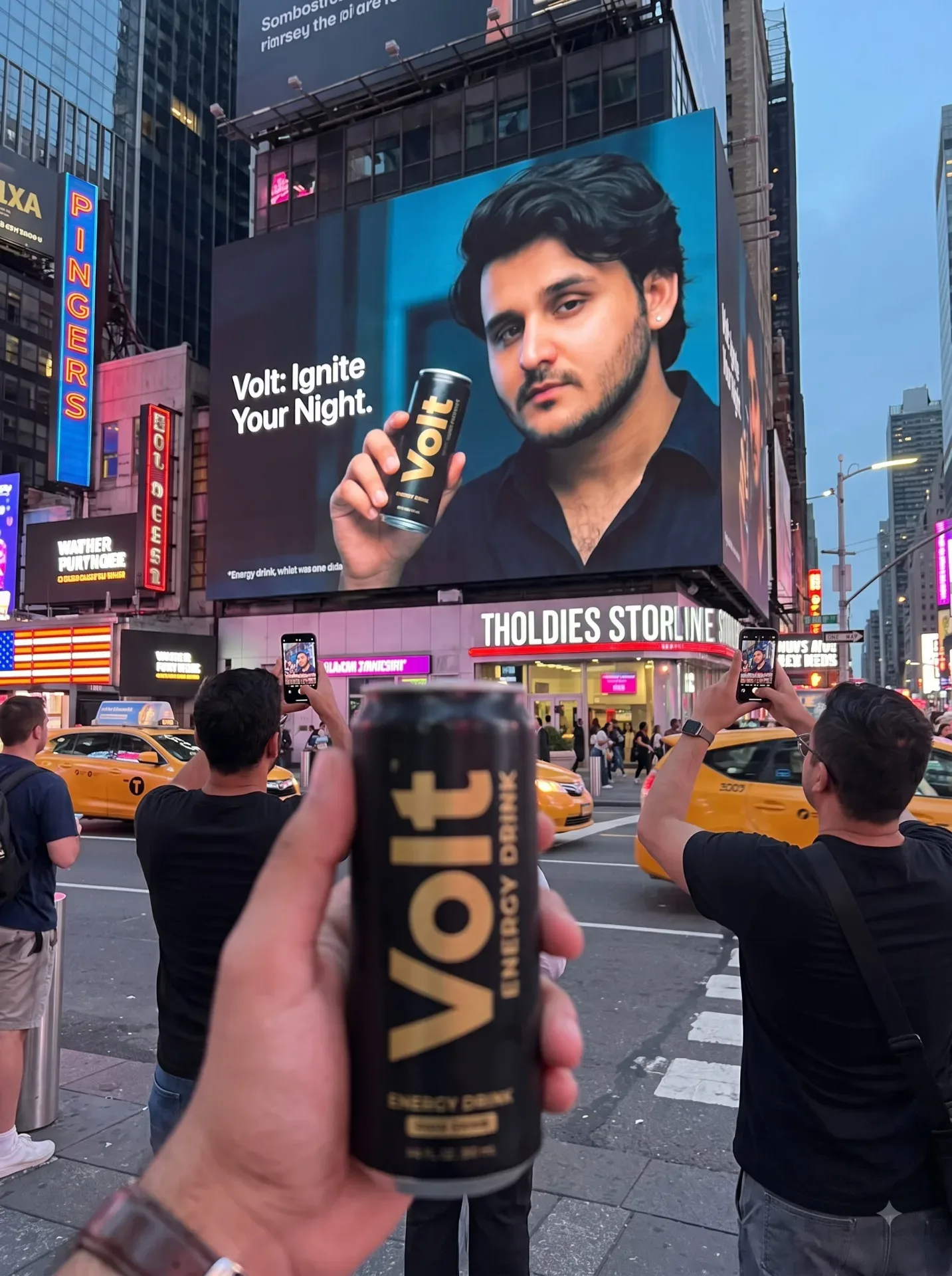 Volt Time Square AI Photo Prompt preview example result