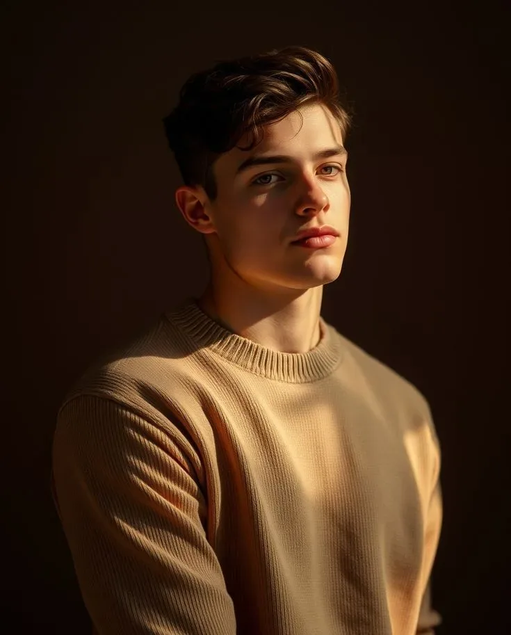 Warm Golden Hour Portrait AI Photo Prompt preview example result