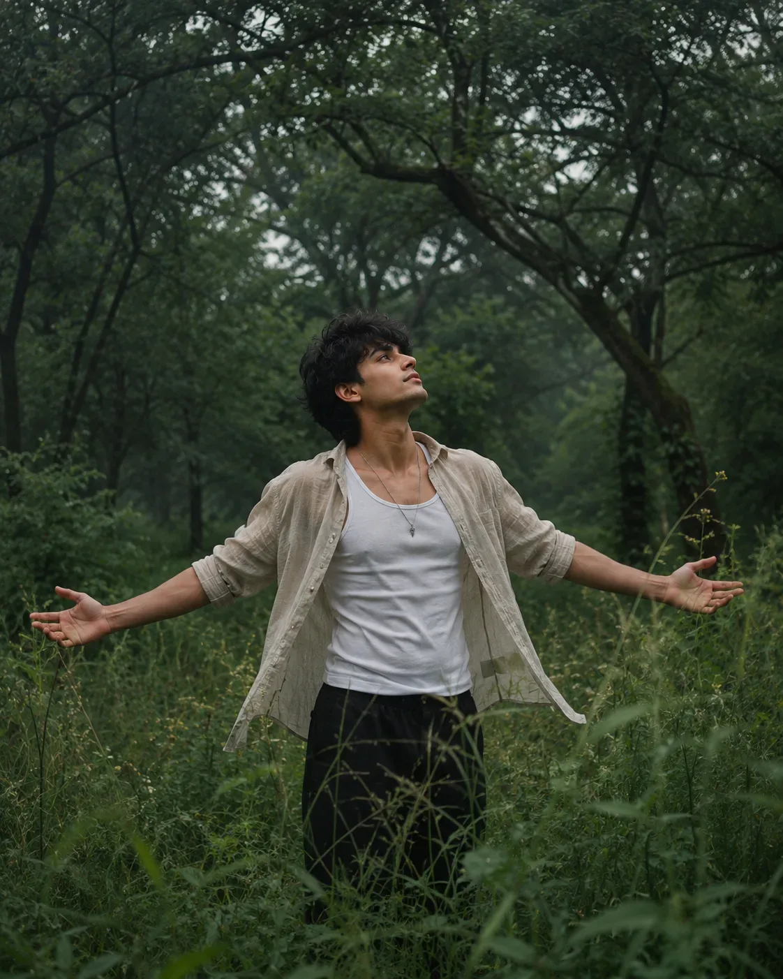 Wild Cinematic Forest Editorial AI Photo Prompt preview example result