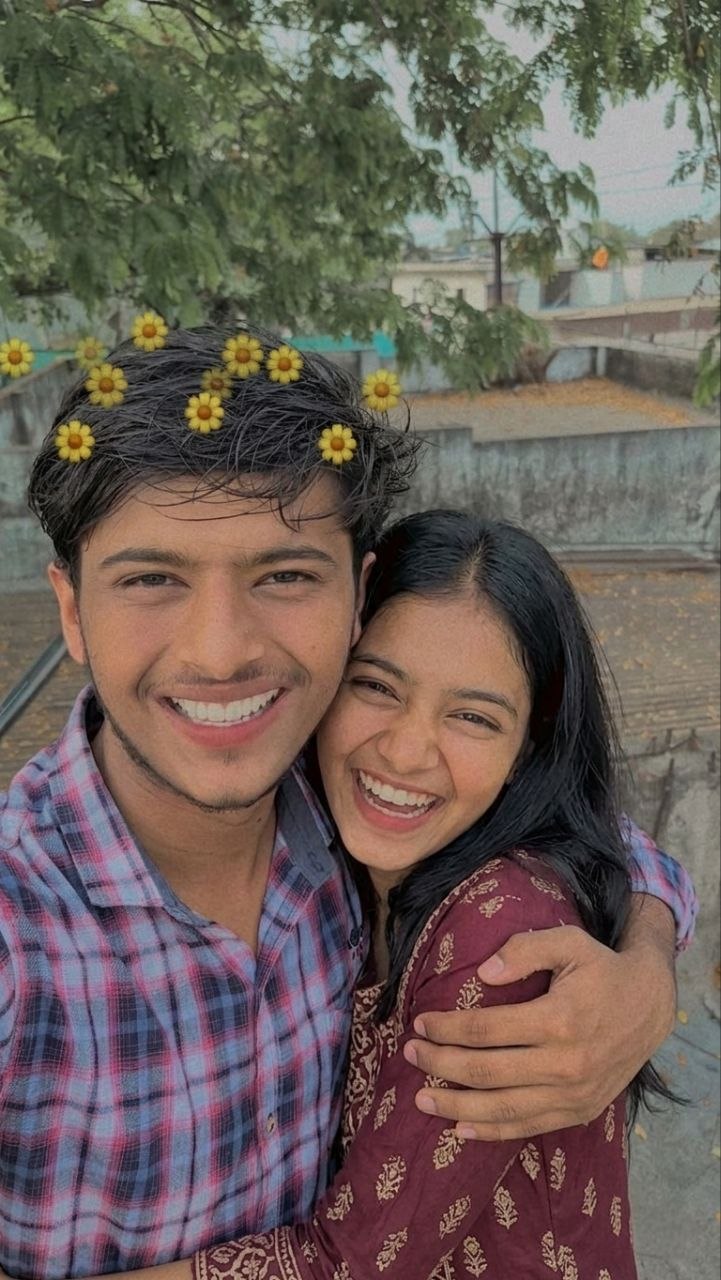 Young Indian Girl Hugging Me - Gemini copy paste AI prompt example for indian, aesthetic