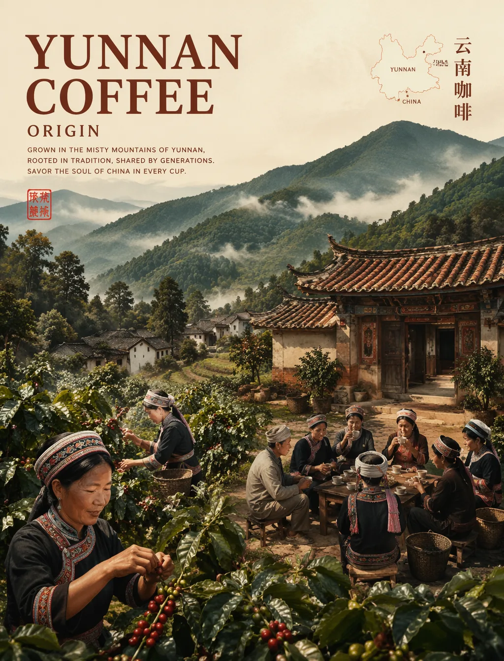 Yunnan Coffee Origin AI Photo Prompt generated preview